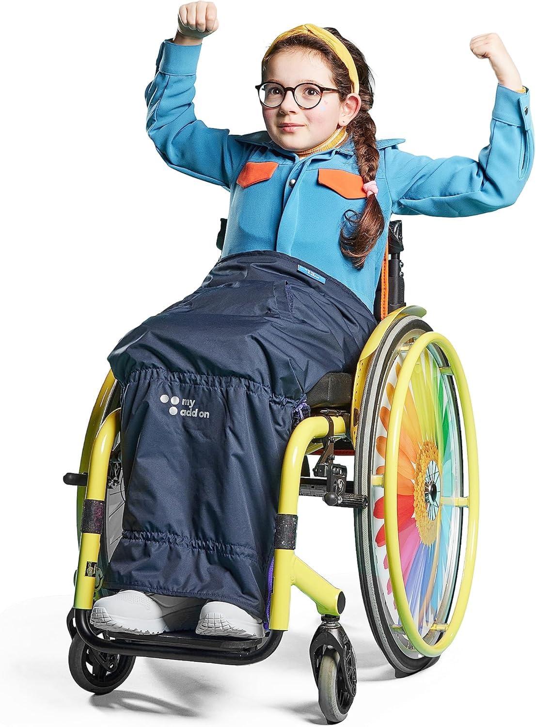 My Add On MyBlanket Summer, Lightweight & Compact Wheelchair Cozy with Light Cotton Lining, Wind & Waterproof, Remain Seated, Leg Protection Rain Cover, for Manual & Electric Wheelchair Users, Powerchair