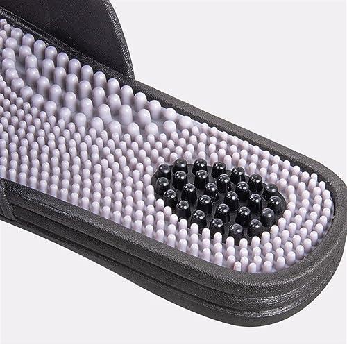 LUXRUB Acupressure Foot Reflexology Massage Slippers Women Men Foot Pain Relief Massage Sandals Promoting Blood Circulation Myofascial Release Trigger Point Acupuncture (Color : Blue/Grey, Size : 7.5/8)