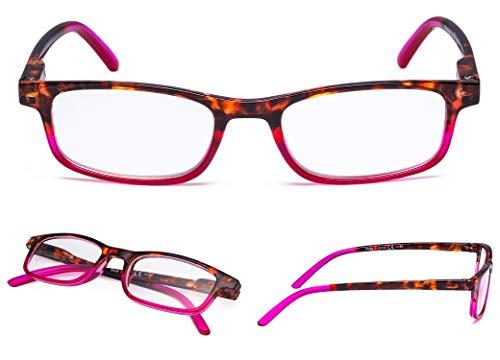 LUR READING GLASSES 5 pack Ladies Stylish Multicolor Readers for Women Reading with Small Lens +1.25