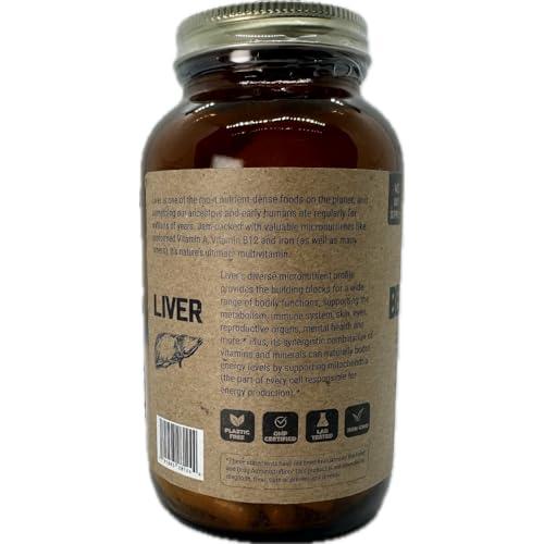 MK Supplements MK Supplements Grass Fed Beef Liver 3000 mg, Freeze-Dried Beef Liver Capsules, 100% Pasture-Raised in New Zealand, 180 Liver Capsules, 45-Day Supply