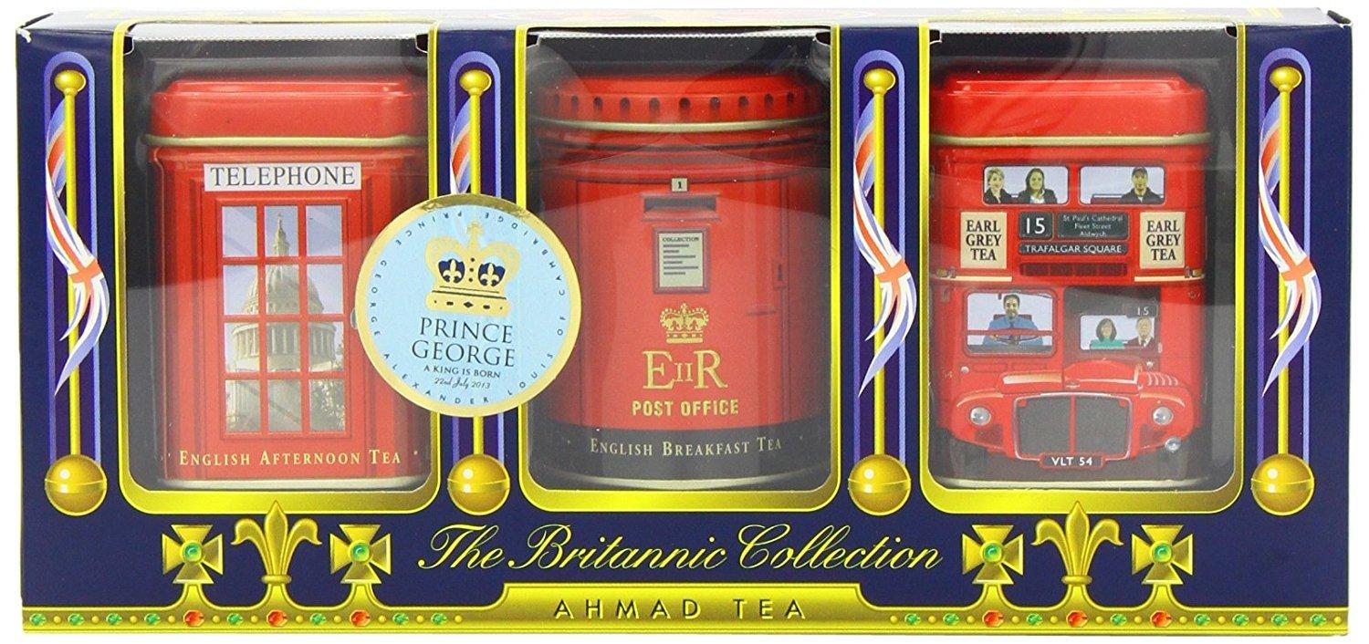 Ahmad Tea Ahmad Tea Britannia Collection, Loose Tea, Three Variety Flavors, 3 Count Box of 0.88 Ounce Tin