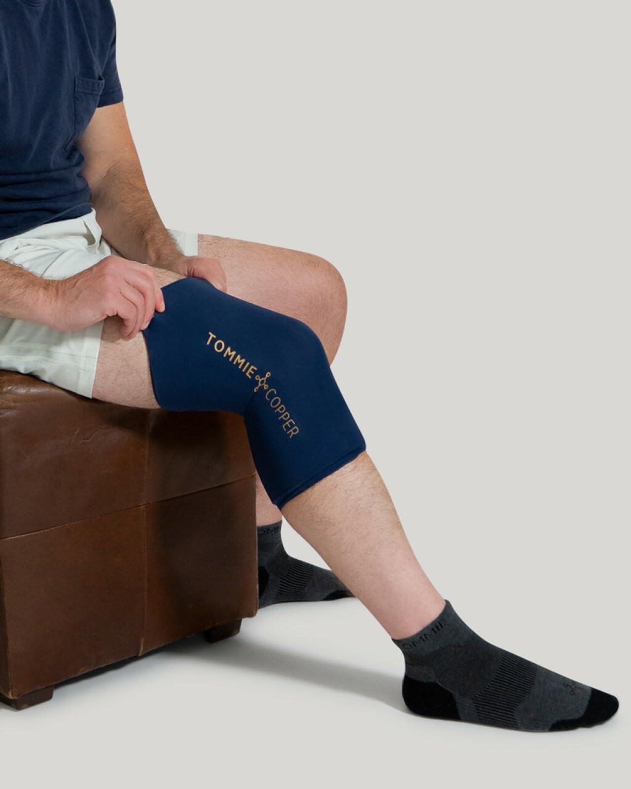 Tommie Copper Tommie Copper BetterICE Ice Pack for Knee - Reusable, Flexible, Leak-Free Gel Cold Compress - Dark Navy, Small
