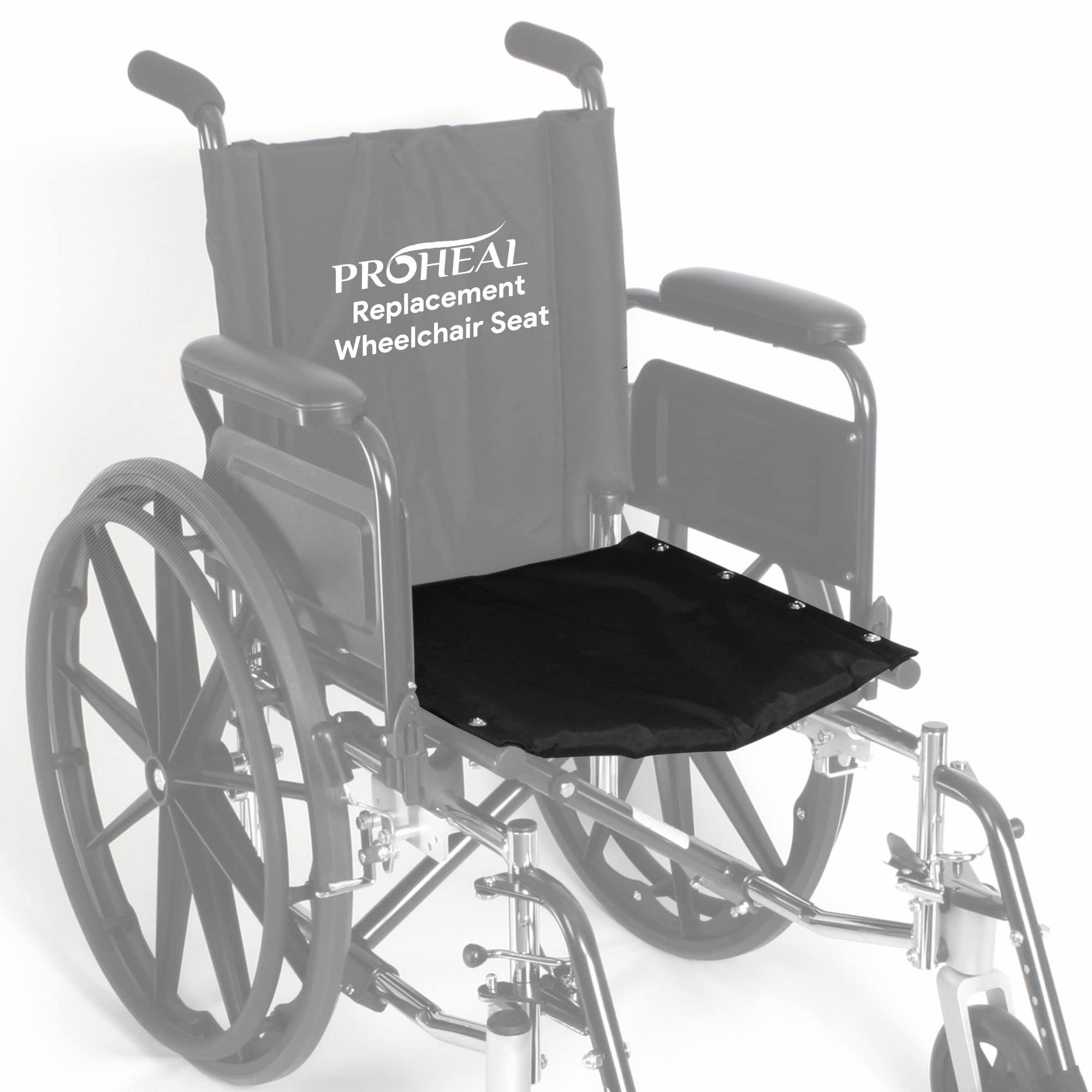 ProHeal Nylon Wheelchair Seat Replacement - Upholstery Wheelchair Seats Replacements for 16\" Chair - Comfortable and Supportive Padded Seat for Wheelchair - K3