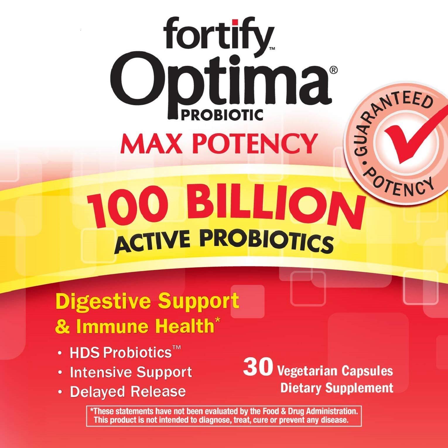 Nature's Way Nature's Way Natures Way Fortify Optima Daily Probiotic, 100 Billion, 15 Strains, Prebiotic, 30 Capsules, 30 Count