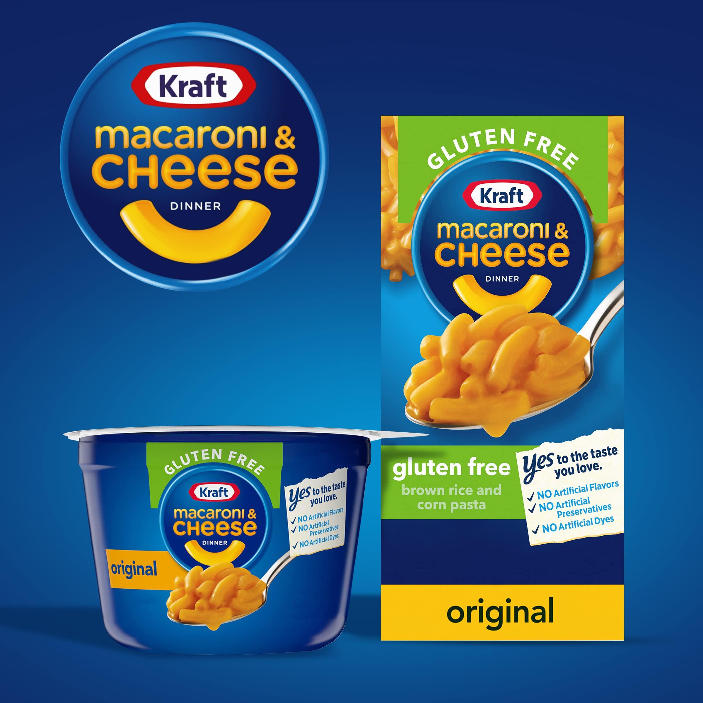 Kraft Kraft Gluten Free Original Mac & Cheese Macaroni and Cheese Dinner, 4 ct Pack, 1.9 oz Cups