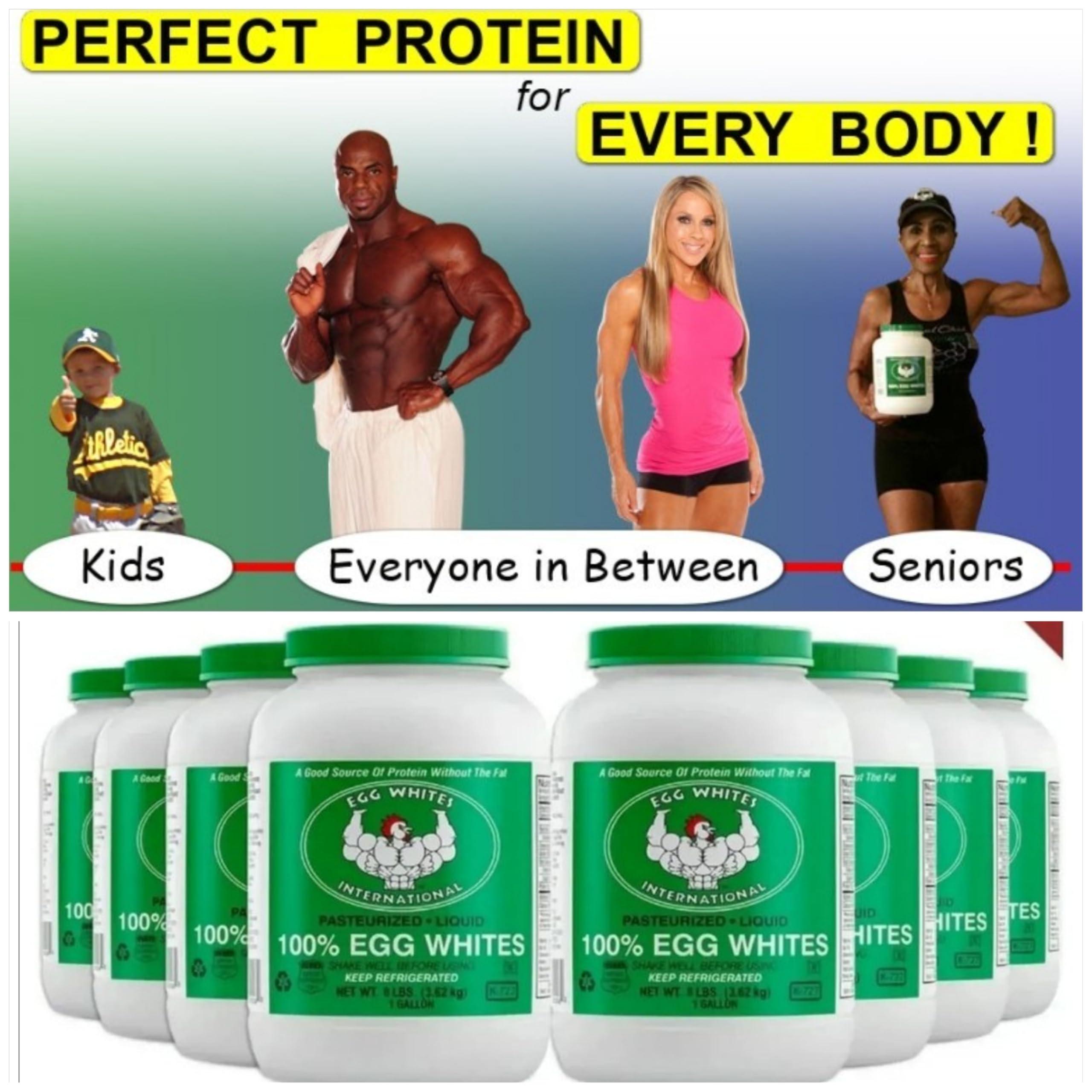 EGG WHITES INTERNATIONAL WWW.EGGWHITESINT.COM Egg Whites International 100% Pure Liquid Egg White Protein Designed to Drink. NOW 100% CAGE FREE (1 Gallon 2 Half Gallons & Pump)