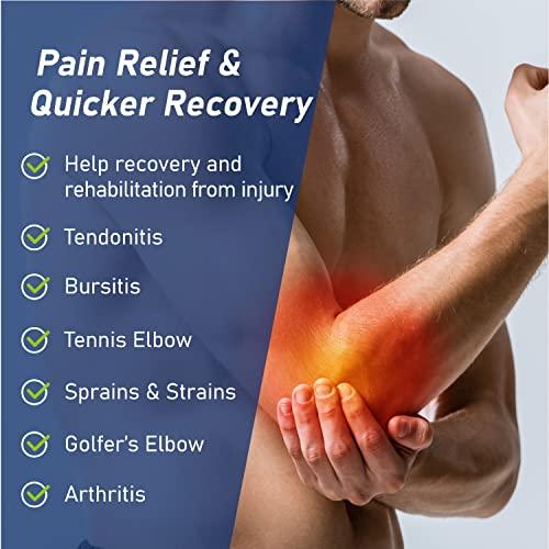 Comforband Comforband Adjustable Elbow Support for Epicondylitis, Tennis Elbow, Golfers Elbow, Bursitis, Elbow Sprains, Strains, Tendonitis, Arthritis, Sports Injury Recovery - Elbow Pain Relief - One Size fits Most
