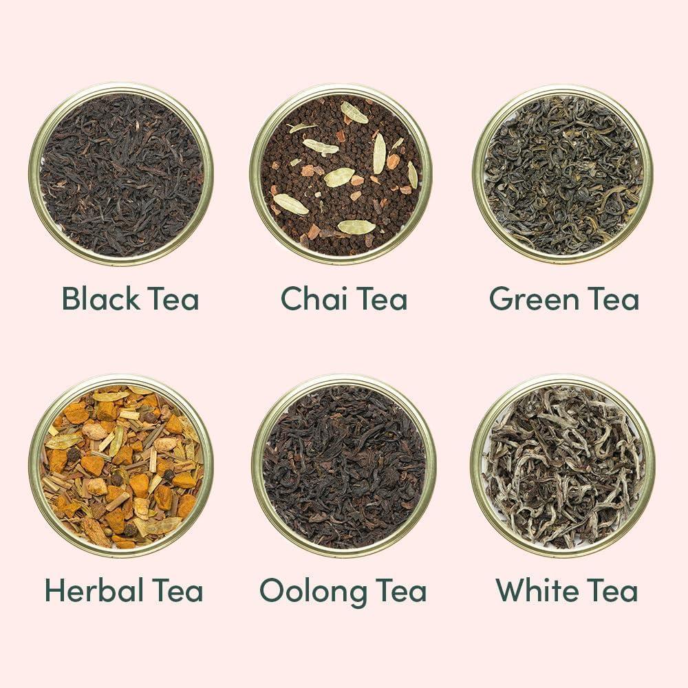 VAHDAM VAHDAM, Luxury Tea Gift Set | 24 Unique Loose Leaf Teas in Tin Caddies - Premium Tea Gift Box | Valentines Day Gifts for Women & Men