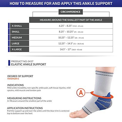 Champion Champion Elastic Ankle Support Compression Sleeve, Gray, Medium