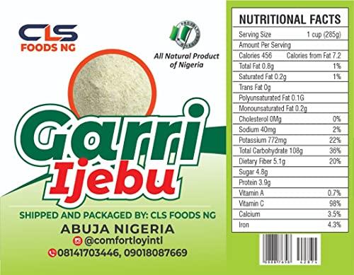 CLS FOODS NG CLS Food White Garri/Garri Ijebu 2lbs -Gluten Free Food - Gari Cassava Flakes- 100% All-Natural Organic Nigerian Food.