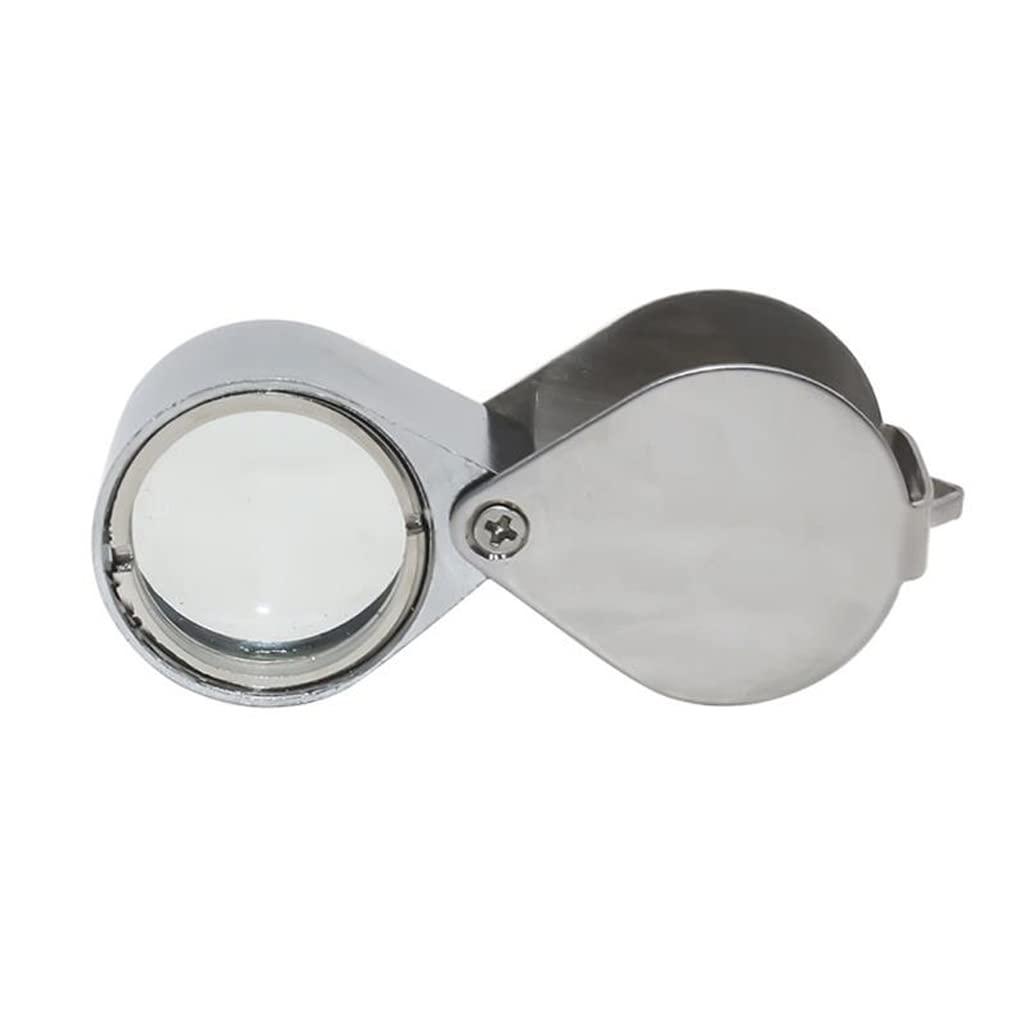 FLaig FLaig Magnifying glassMetal Jewelry Magnifying Glass Jewelers Eye Tool Jewellery Folding Loupe Glass Lens Magnifying Triplet Glass Jewelry Magnifying (Color : 20 X 21 Mm)