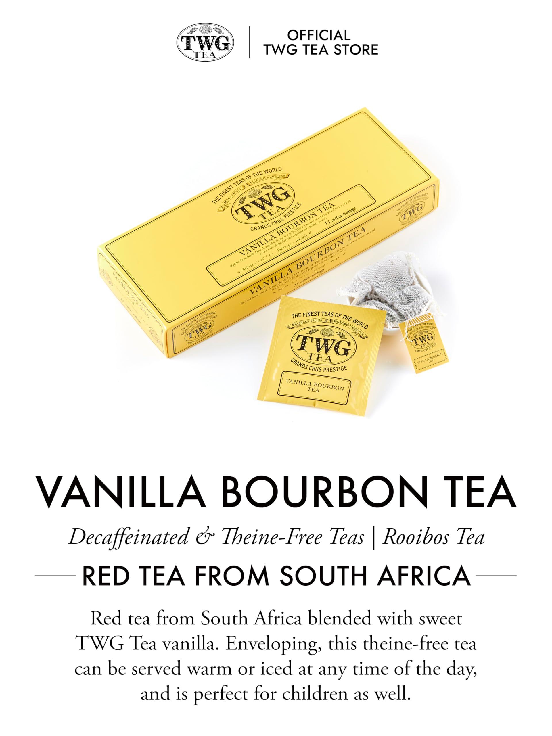 TWG Tea TWG Tea | Vanilla Bourbon Tea | Rooibos Tea | Vanilla | 15 Hand Sewn Cotton Tea Bags | Gift Set