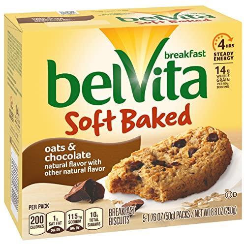 Belvita belVita Soft Baked Oats & Chocolate Breakfast Biscuits, 5 Packs (1 Biscuit Per Pack)