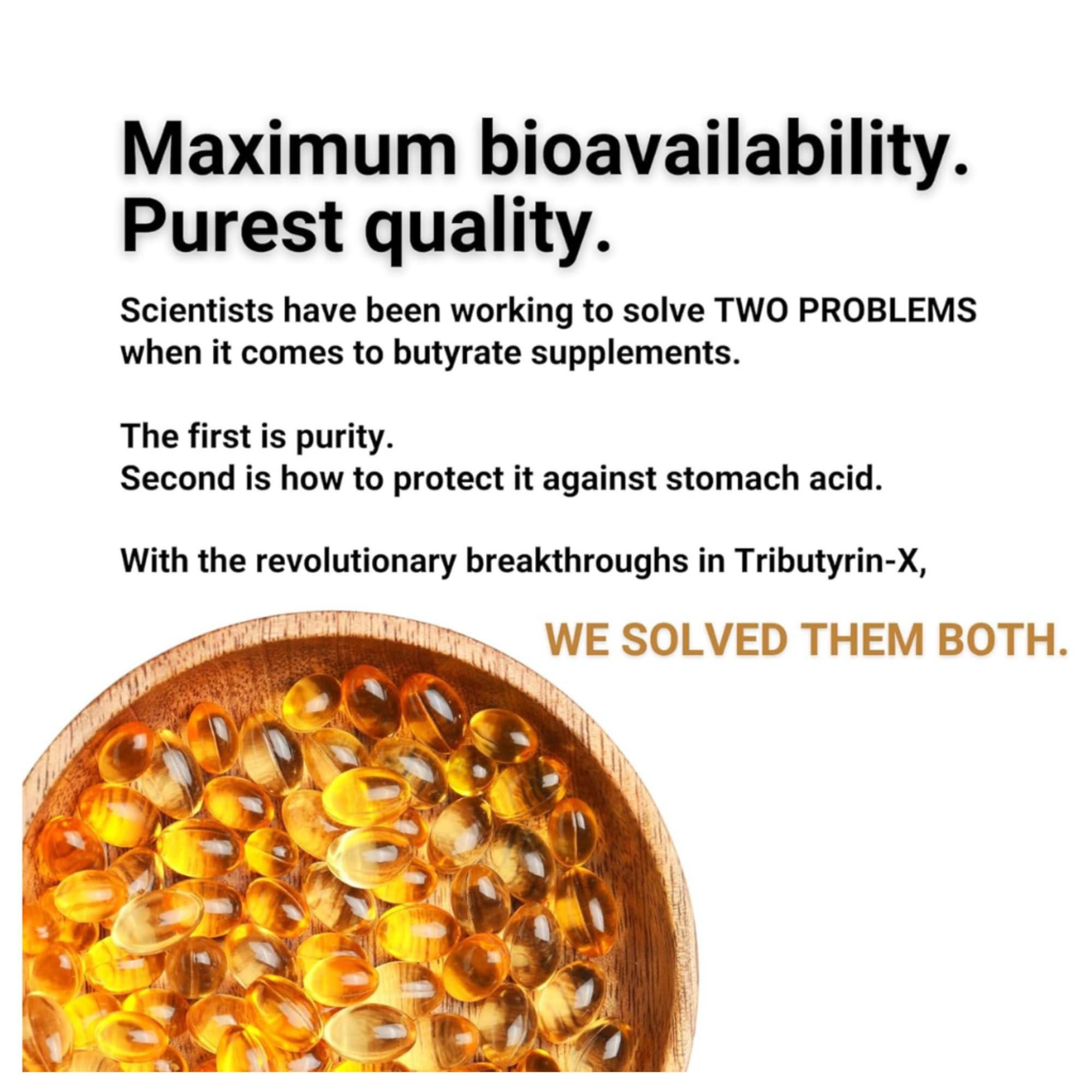 Healthy Gut, LLC Healthy Gut Tributyrin-X | Histamine and Leaky Gut Support | 99% Pure w/ Zero Odor | 90 Servings