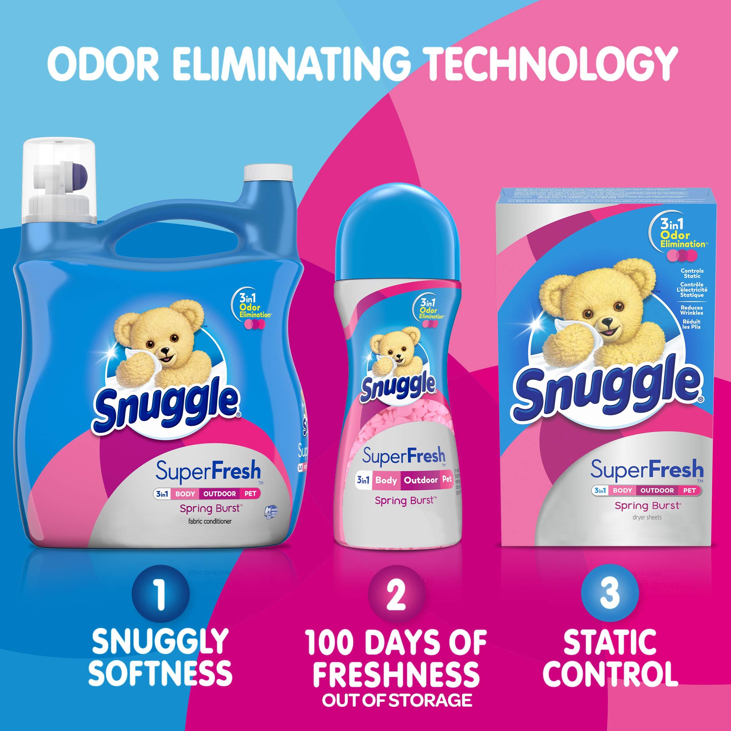 Snuggle Snuggle Plus Super Fresh Liquid Spring Burst Fabric Softener, 95 Fluid Ounce