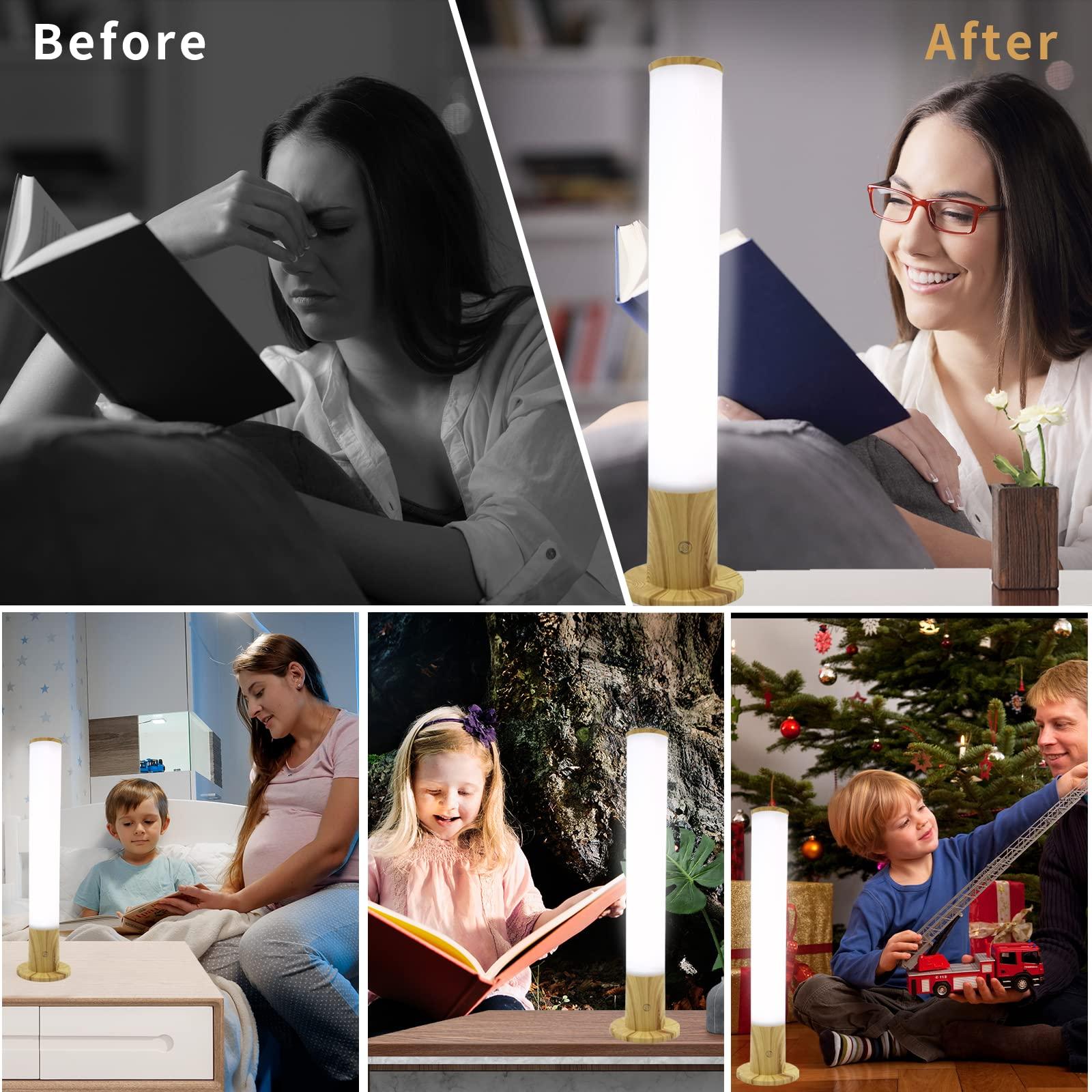 VUSIHOO Light Therapy Lamp 10000 Lux, Happy Sun Lamp UV-Free with 3 Color Temperatures, Adjustable Brightness,Timer & Memory Function, Bright Sunlight Lamps, Full Spectrum Light Perfect for Home, Office