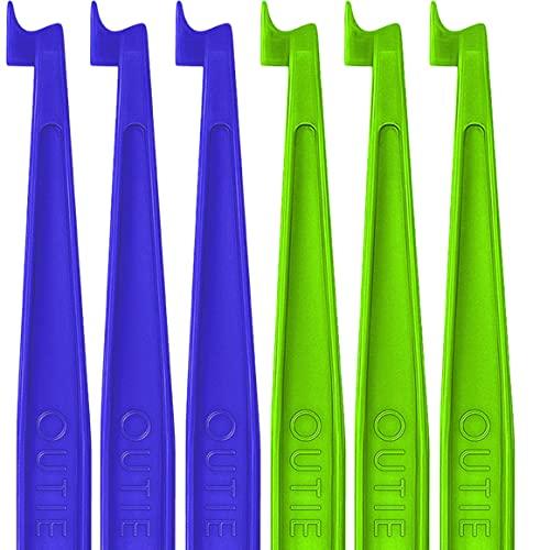 Outie Tool Outie Tool | Clear Aligner Invisible Braces Removal Tool | Patented Design | 60 Individually Wrapped Neon Green and Sky Blue