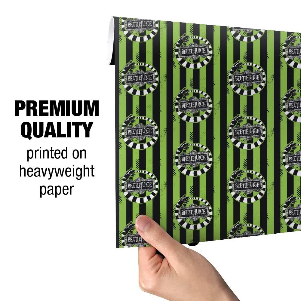 GRAPHICS & MORE GRAPHICS & MORE Beetlejuice Beetle Worm Premium Roll Gift Wrap Wrapping Paper