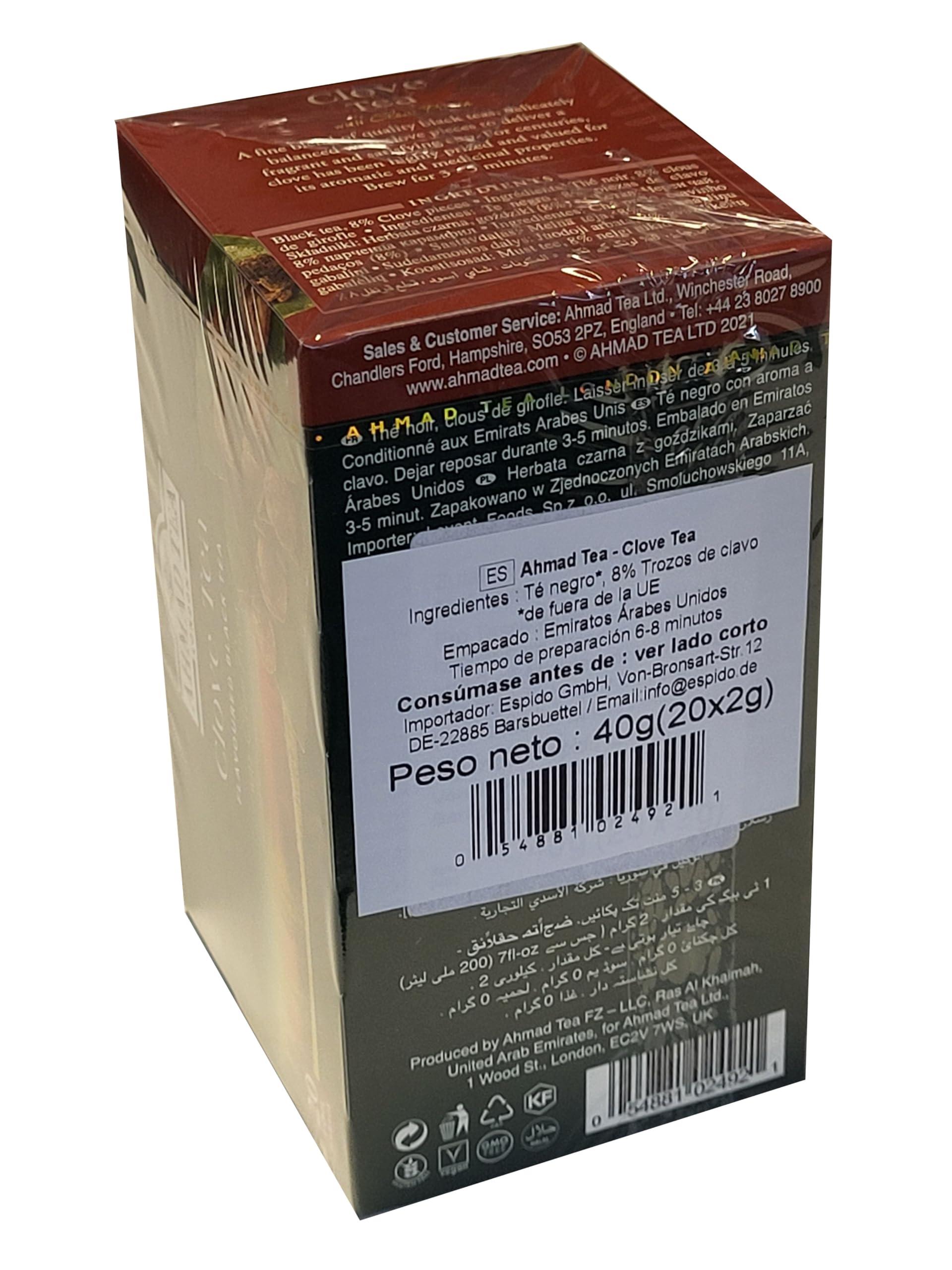 Ahmad Tea Ahmad Tea Black Tea, Clove Teabags, 20 ct (Pack of 1) - Caffeinated & Sugar-Free