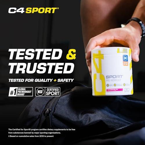 Cellucor Cellucor C4 Sport Pre Workout Powder Watermelon - Pre Workout Energy with Creatine + 135mg Caffeine and Beta-Alanine Performance Blend - NSF Certified for Sport 30 Servings