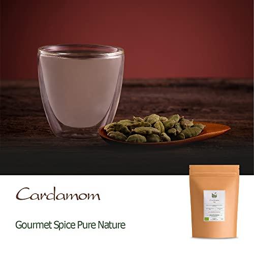 Valley of Tea Cardamom Pods Organic Gourmet Spice - Intensely Aromatic - Cardamum - L. Elettaria cardamomum Cardamon - Cardoman Pods Cardimon Pods Cardemon Cardomam Cardamonin 100g