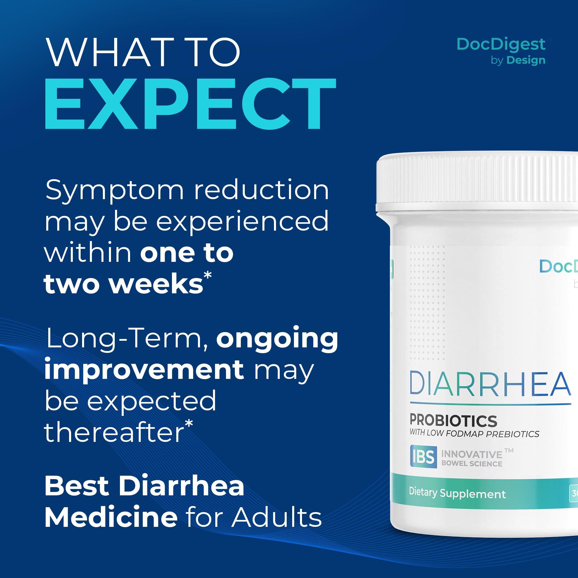 DocDigest by Design IBS Anti Diarrhea Probiotic for Diarrhea Relief and IBS-D - Clinically Studied Antidiarrheal Pills for Long-Term Comfort - Diarrhea Medication for Adults - Specialized IBS Supplement and Medicine