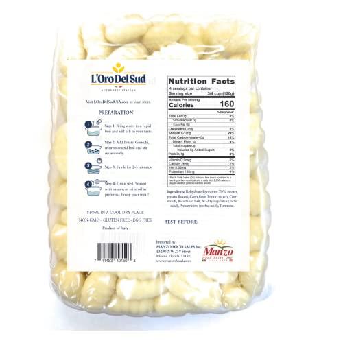 L\'Oro Del Sud L\'Oro Del Sud Pack of 12, Gluten Free Potato Gnocchi, Cooks in 2-3 Minutes, Shelf Stable, (12 Pack x 1 lb) Product of Italy, NON GMO, Wheat Free, Eggs Free, Vegan