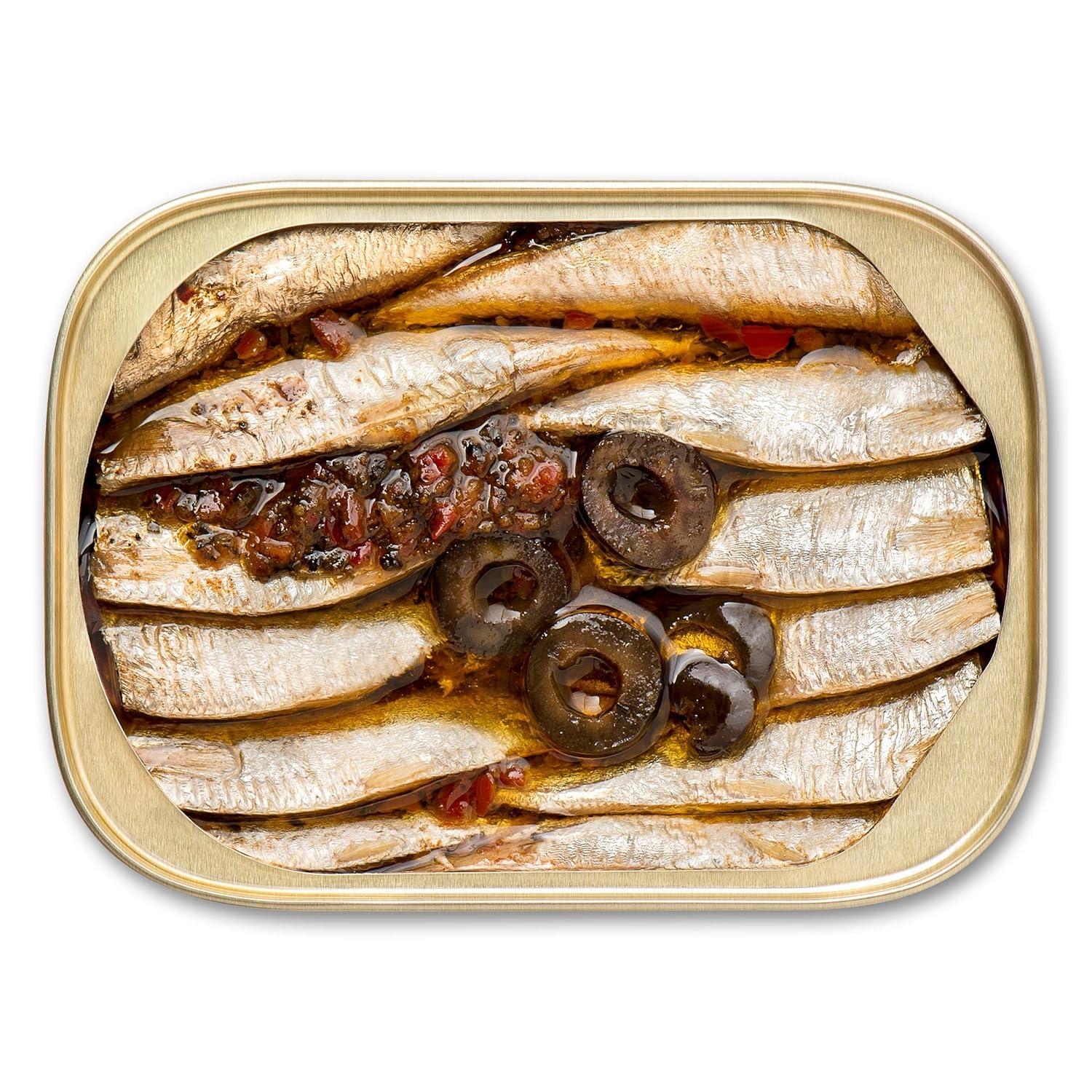 King Oscar King Oscar Premium Sardines in Extra Virgin Olive Oil, Mediterranean Style, 3.75 Ounce Cans (Pack of 12), Wild Caught Sardines