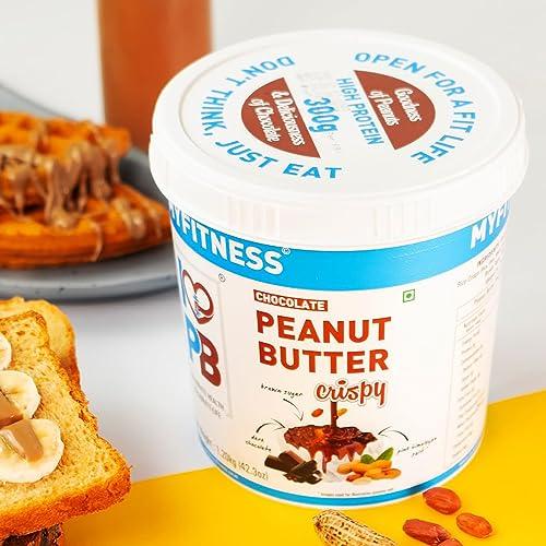 MYFITNESS PEANUT BUTTER MYFITNESS Peanut Butter Chocolate Crispy Non-GMO Gluten-free No Preservative All Natural Ingredient High Protein Made with American Recipe (17.9 Ounce)