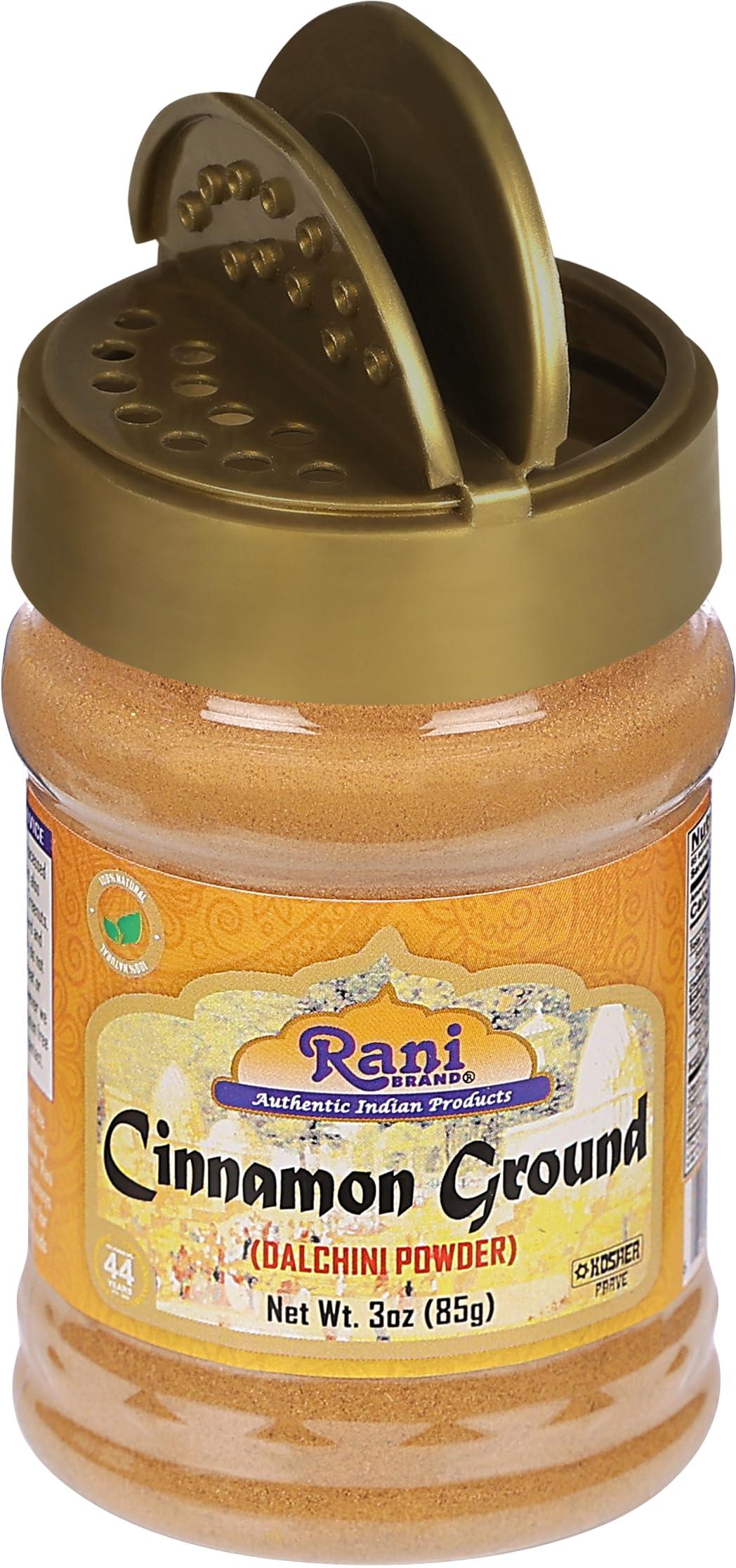 Rani Brand Authentic Indian Products Rani Cinnamon Powder (Ground) Spice 3oz (85g) PET Jar ~ All Natural | Salt-Free | Vegan | No Colors | Gluten Friendly | NON-GMO | Kosher