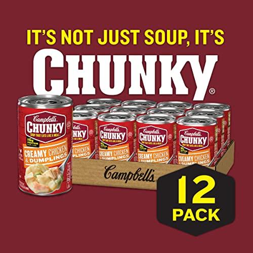 Campbell\'s Campbell\'s Chunky Soup, Creamy Chicken and Dumplings Soup, 18.8 Oz Can (Pack of 2)