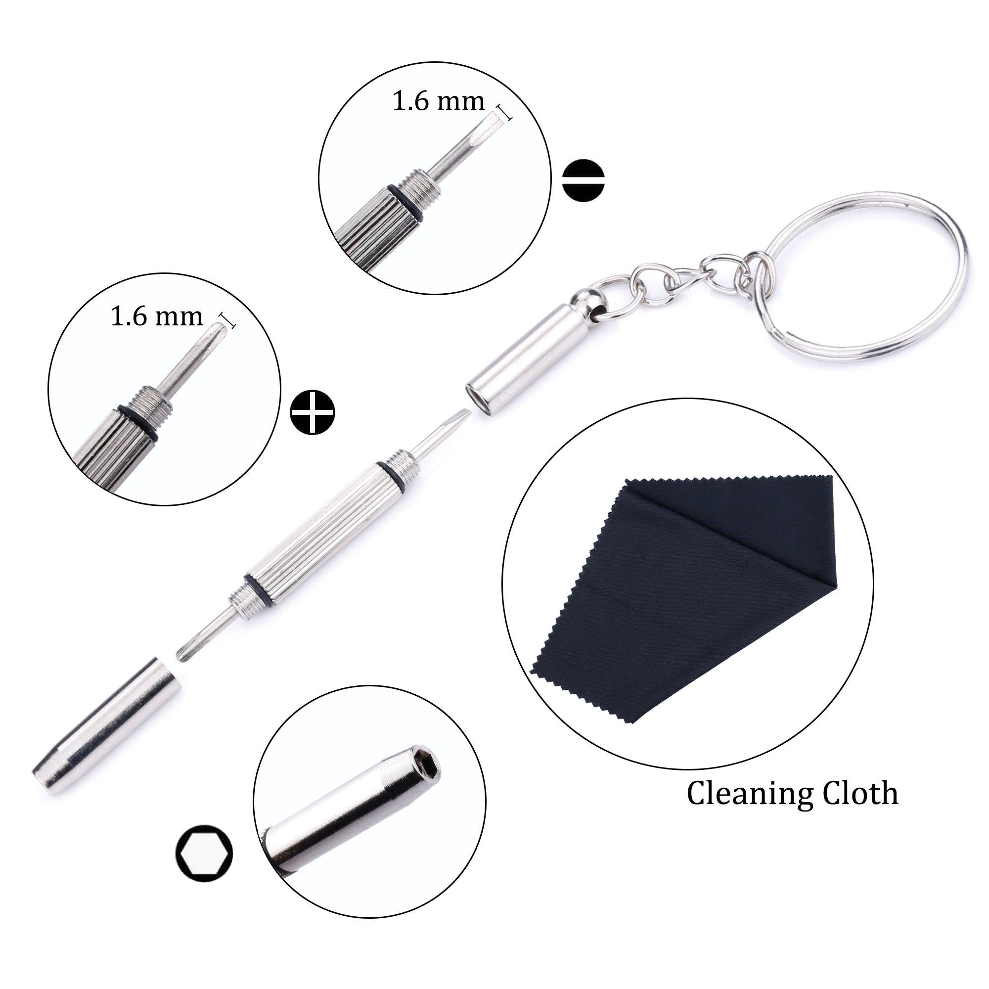 JANYUN Upgrade Version Eyeglass Repair Kit,1500 Pcs More Complete Glasses Screws Kit and Nose Pads with 6 Pcs Screwdrivers and 3 Pcs Tools for Glasses, Eyeglasses and Sunglasses Repair