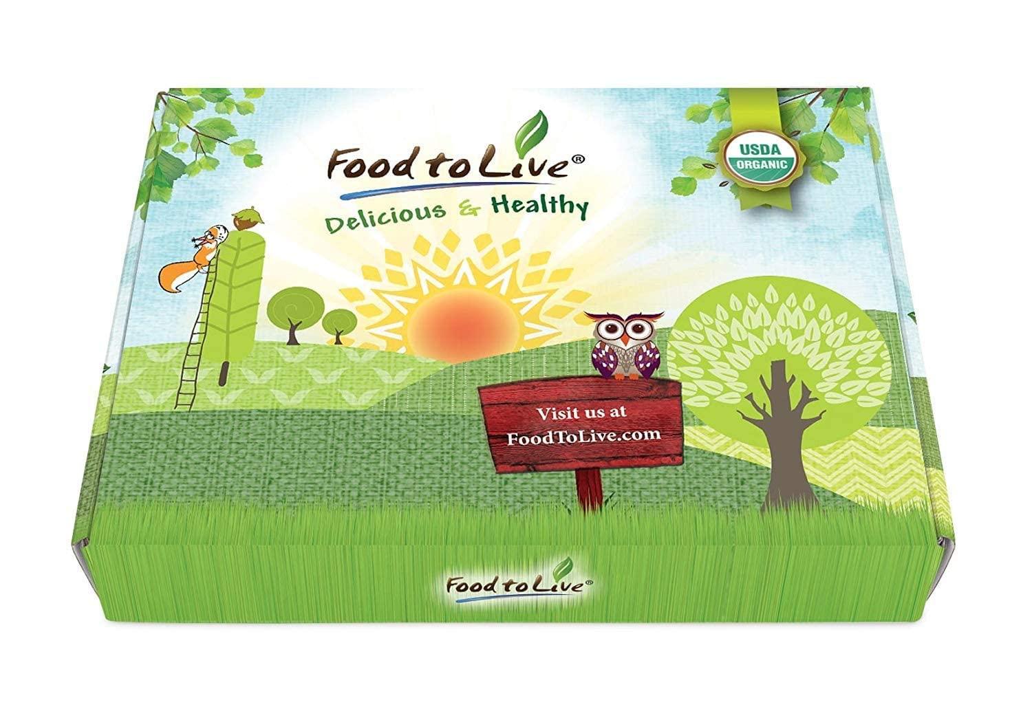 Food to Live Food to Live Organic Sprouting Beans, Peas, and Lentils in a Gift Box - Mung Beans, Adzuki Beans, Red Lentils, Chickpeas and Green Peas, Non-GMO, Kosher