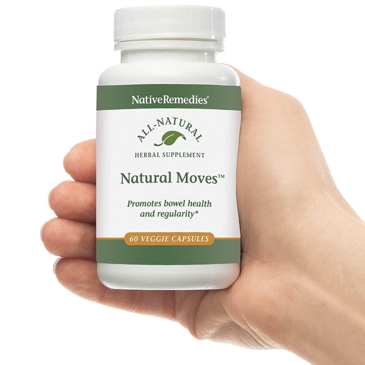 Native Remedies Native Remedies Natural Moves - All Natural Herbal Supplement Promotes Bowel Health and Regularity as Related to Constipation - 60 Veggie Caps