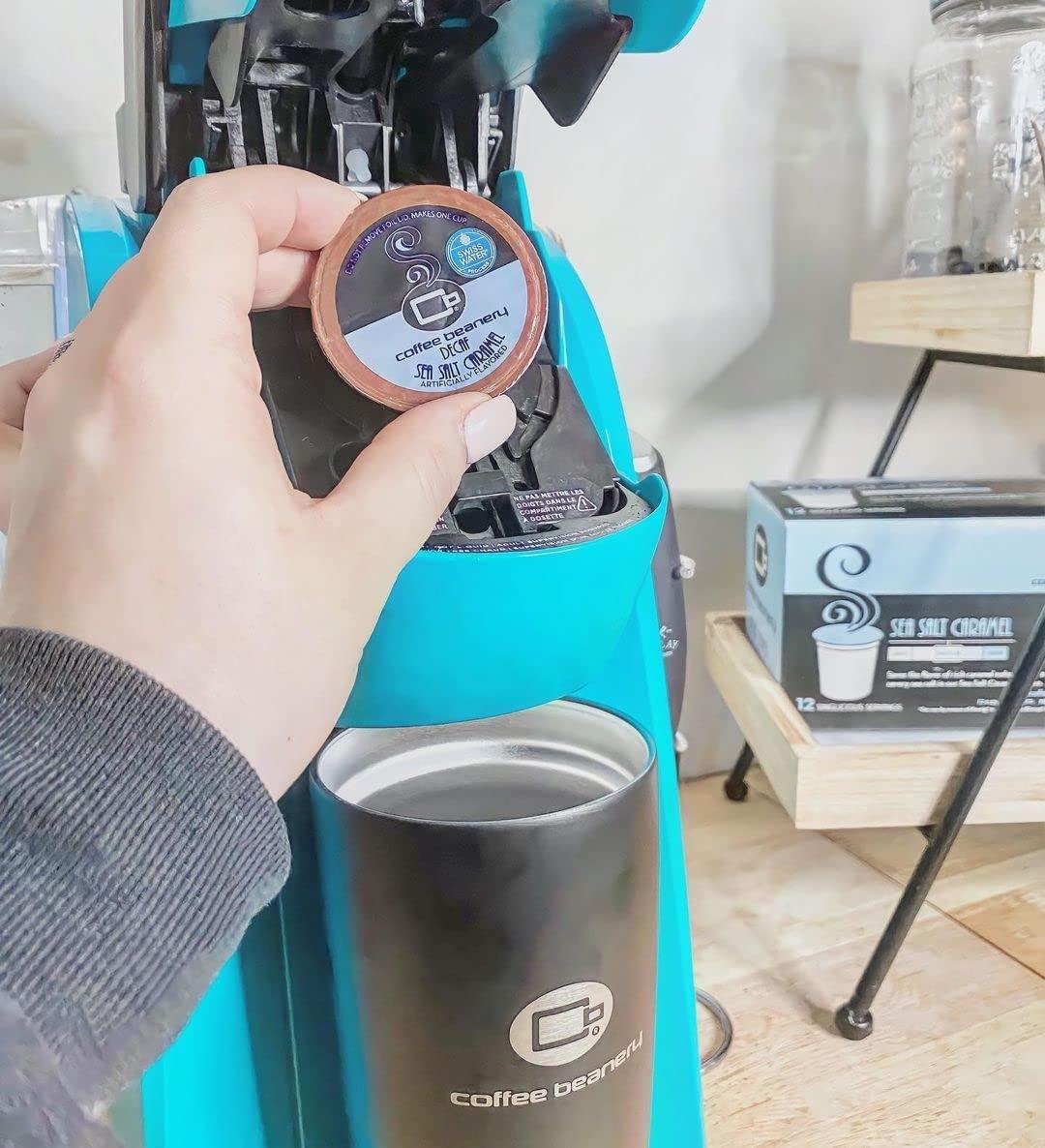 Coffee Beanery Sea Salt Caramel Decaf Coffee Pods by Coffee Beanery | 48ct Bulk Flavored Decaf Coffee Pods Medium Roast Coffee Pods| 100% Specialty Arabica Coffee| Gourmet Coffee Pods