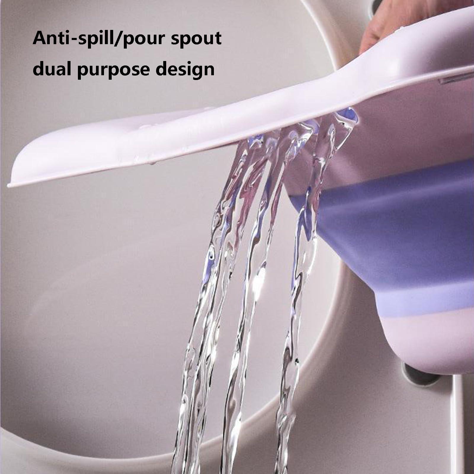 ZJDYDY Electric Sitz Bath for Hemorrhoids Toilet Seat Postpartum Care Sitz Bath Tub for Adults Women Sits Bath Kit for Women Collapsible Flusher Hose Drain Holes,Blue