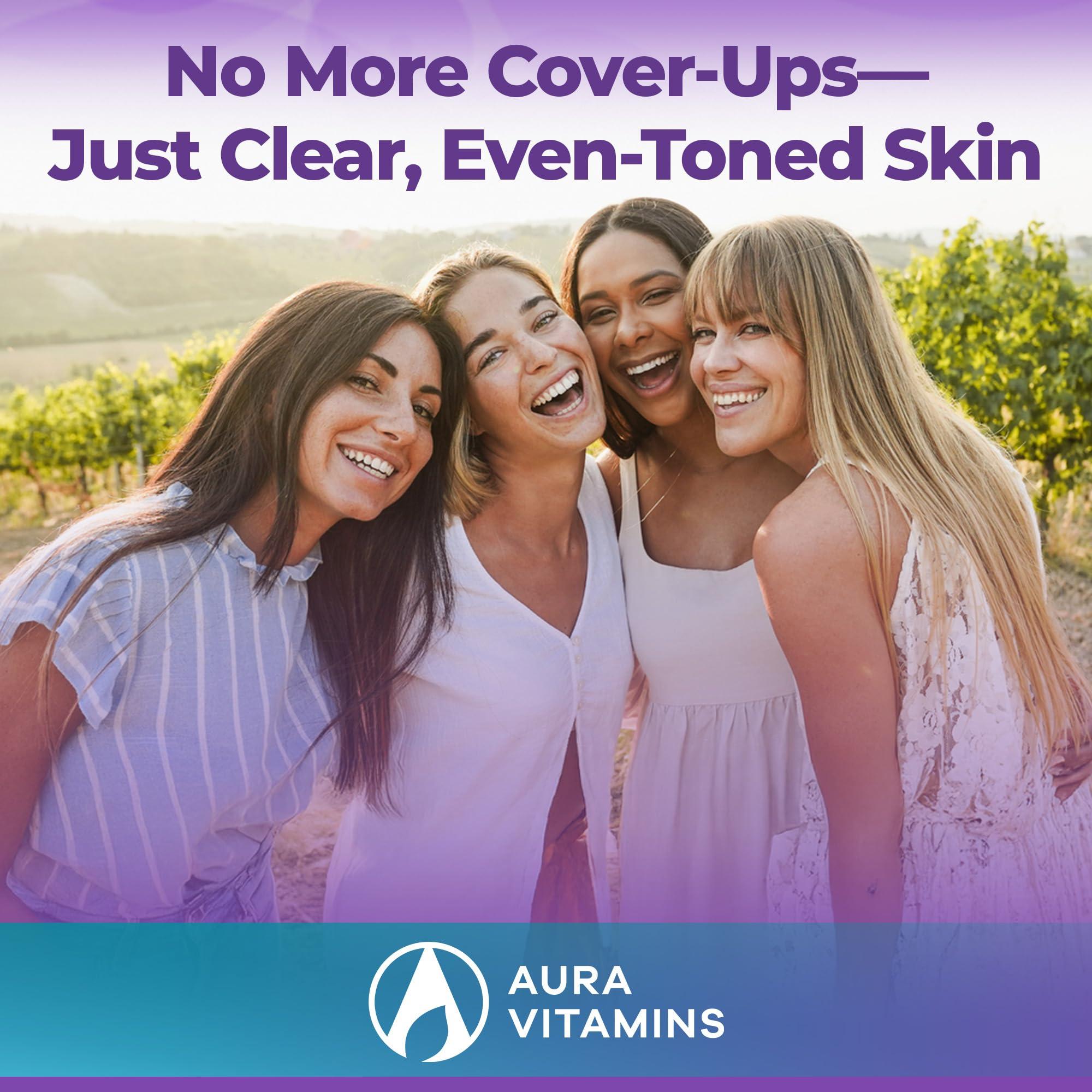 AURA VITAMINS AURA VITAMINS - Vitiligo Capsules 60 Count | 1 Month | Improve Skin Pigmentation Support and Reduce White Spots | Effective Vitiligo Supplement | Natural Solution for White Spots on Skin. (1)