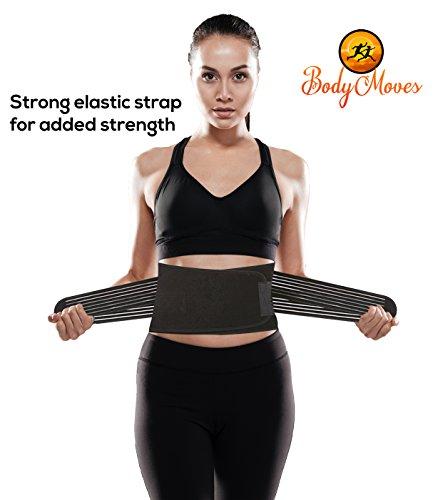 BodyMoves BodyMoves Back Brace Lumbar Support(LARGE) for Men and Women with Dual Adjustable Straps and Extension Belt -Lower Back Pain relief,Spasm,Strain,Herniated Disc,Sciatica,Scoliosis,Lifting ,better back