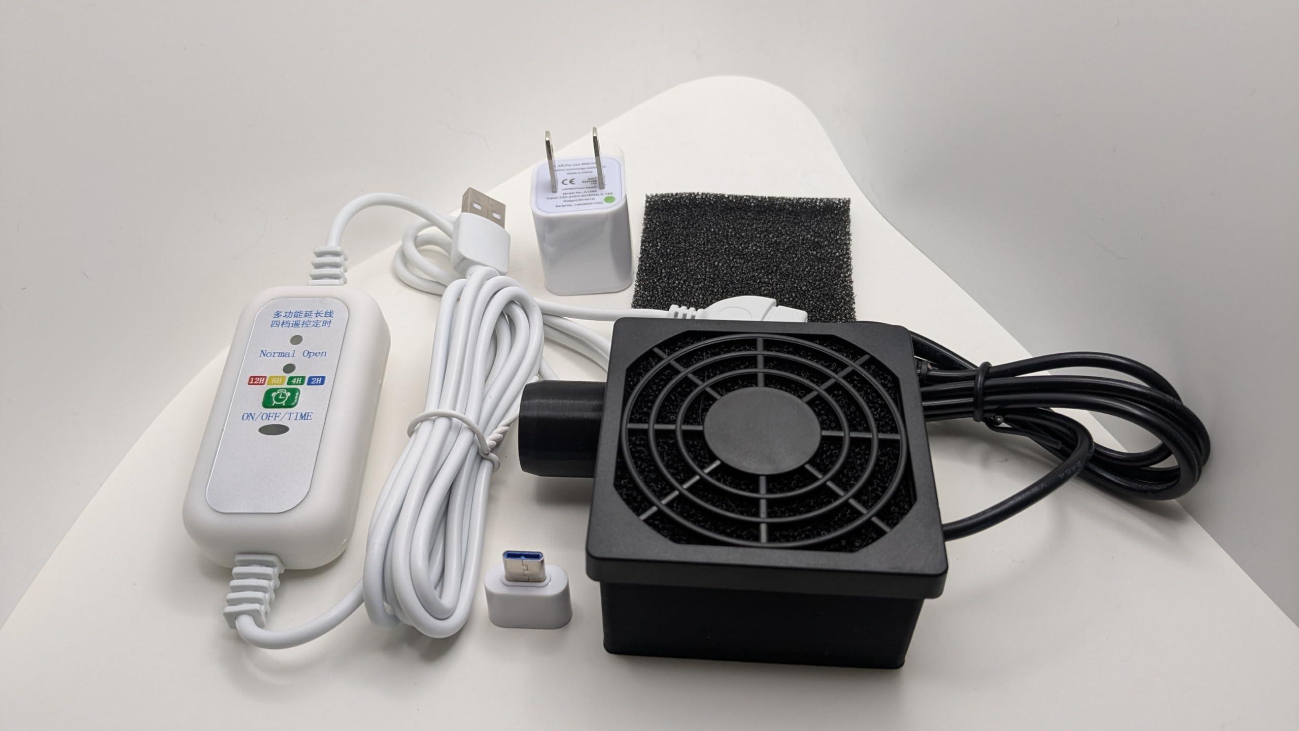 Generic Generic Hose Dryer with Filter Compatible with CPAP and BIPAP Hoses, USB Powered and Nearly Silent. (Include Both AC Adapter and Speed Control/Timer), Black