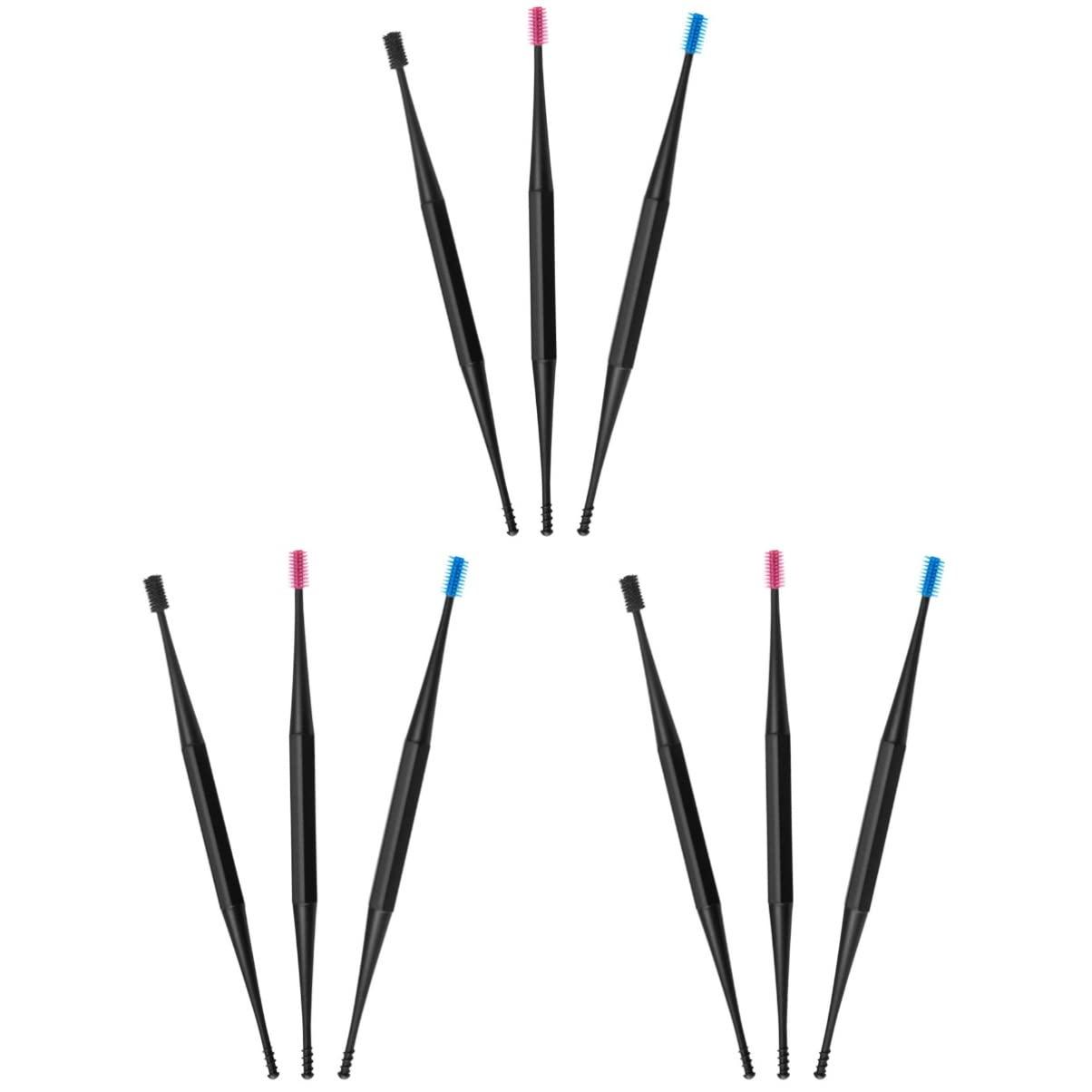 Healifty 9 pcs Silicone Earpicks Spiral and End Men Pick Tool Remover Women Double-Ended Earwax Double Massage Mixed Double-end Color for Adults Spoon Removal Wax Soft