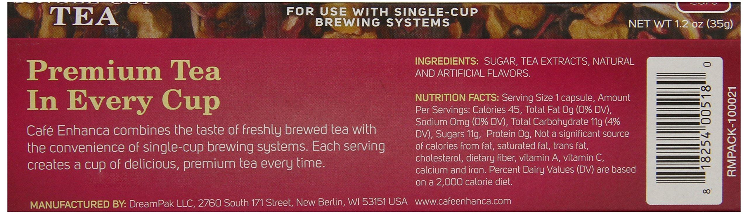 Café Enhanca Café Enhanca Tea, Sweet Raspberry, 3 Count (Pack of 12)