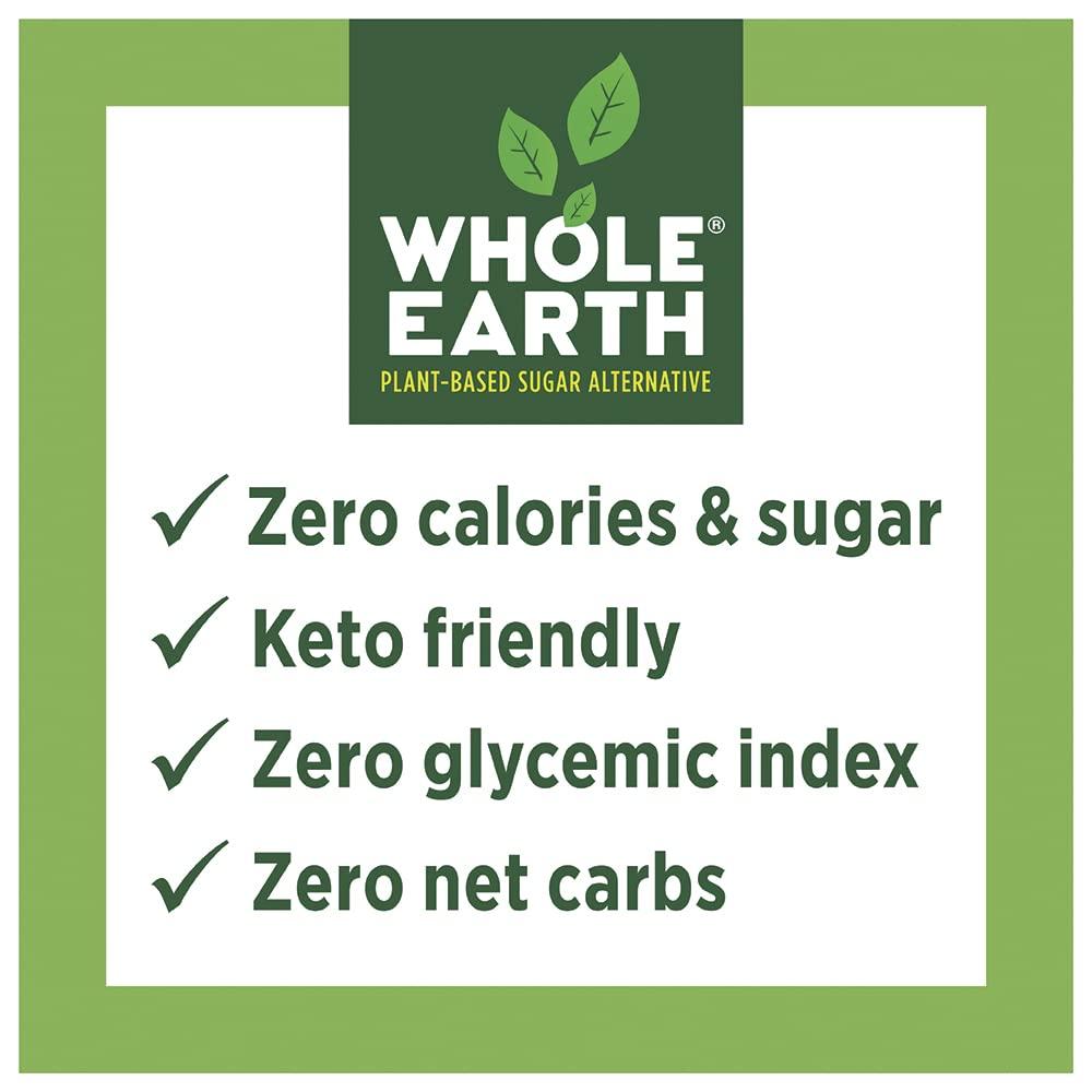 Whole Earth Sweetener Co. Whole Earth, Plant-Based Sugar Alternative - Golden Sweetener Erythritol & Monk Fruit, Zero Calories, No Artificial Colors and Keto Friendly (32Oz / 2Lb)