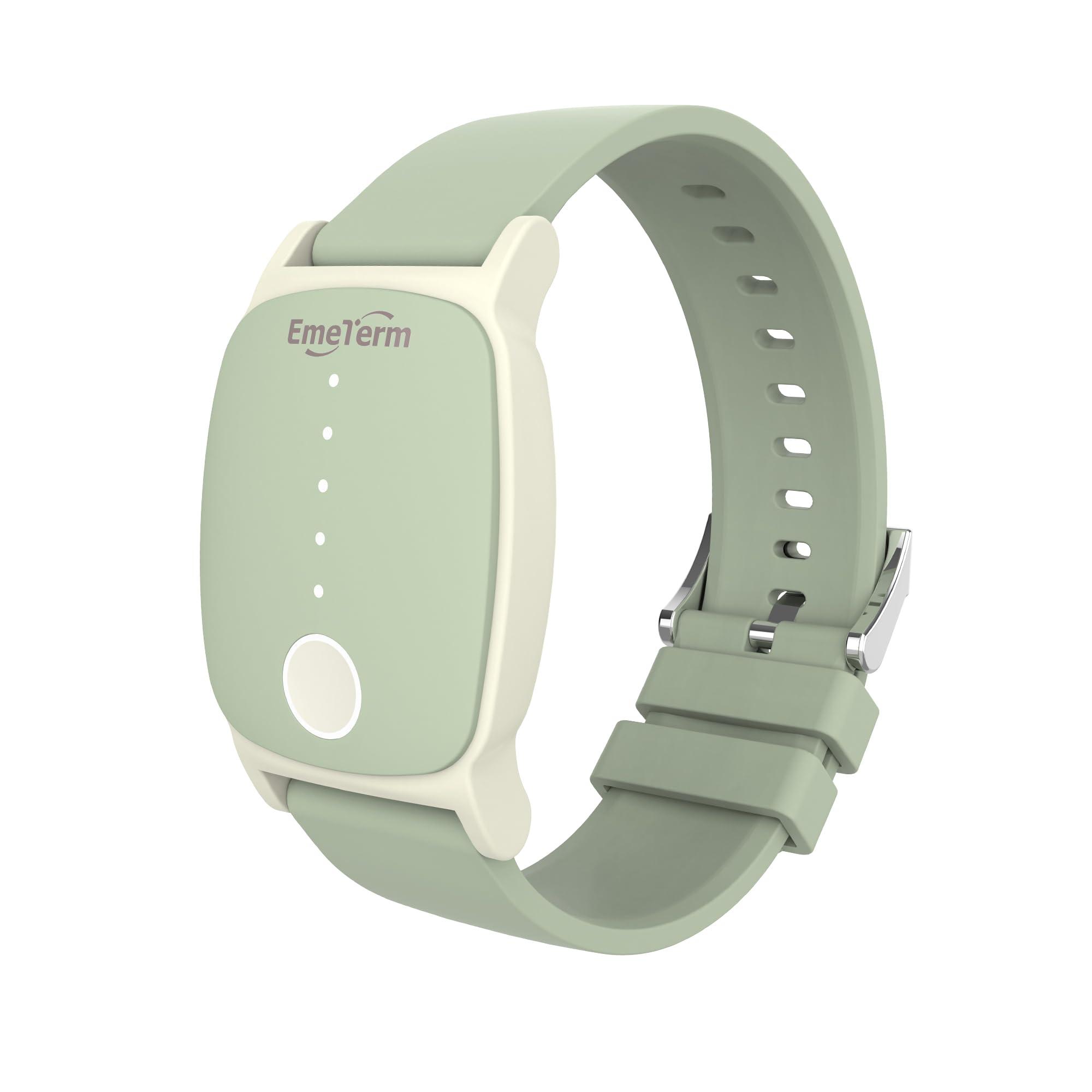 EmeTerm EmeTerm Explore Mint Green Anti-Nausea Wristband IP67 Waterproof Morning Motion Travel Sickness Vomit Relief Rechargeable Classic Strap Design No Gel Drug Free Without Side Effects