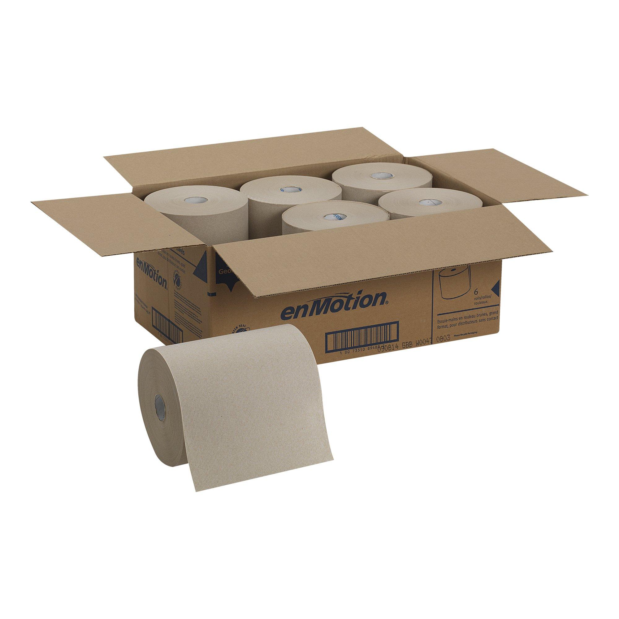 Georgia-Pacific Georgia-Pacific enMotion 894-80-1 800' Length x 10" Width, High Capacity Touchless Roll Towel, Brown (1 Roll of 800')
