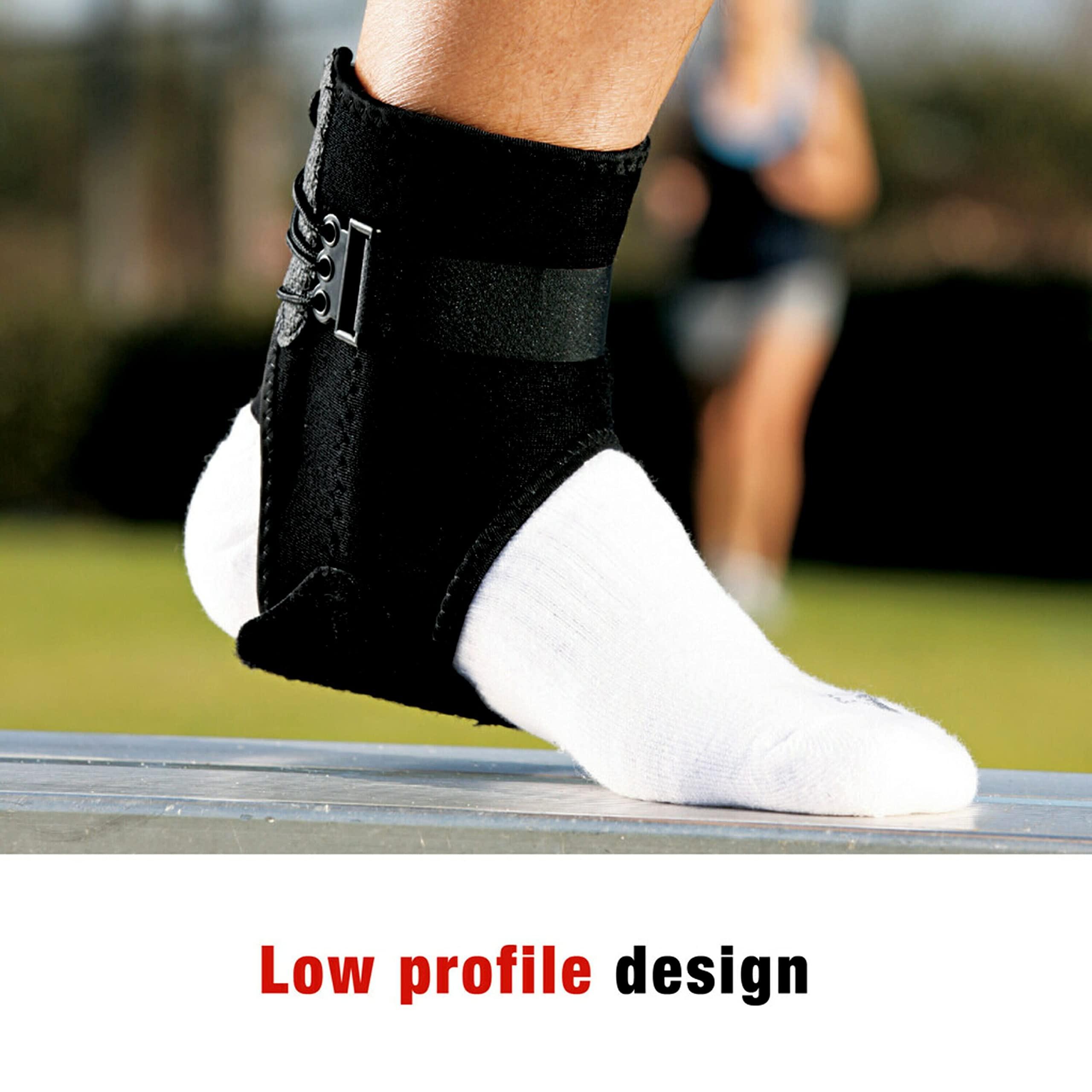 ACE ACE Ankle Brace with Side Stabilizers, Adjustable, Black, 1/Pack (Pack of 2)