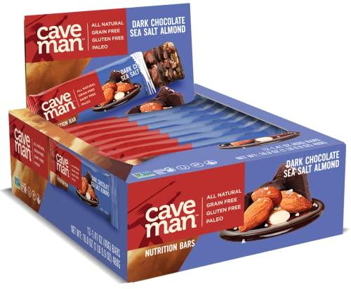 Caveman Foods Caveman Foods Dark Chocolate Nutrition Bar Sea Salt Almond, 12 Count