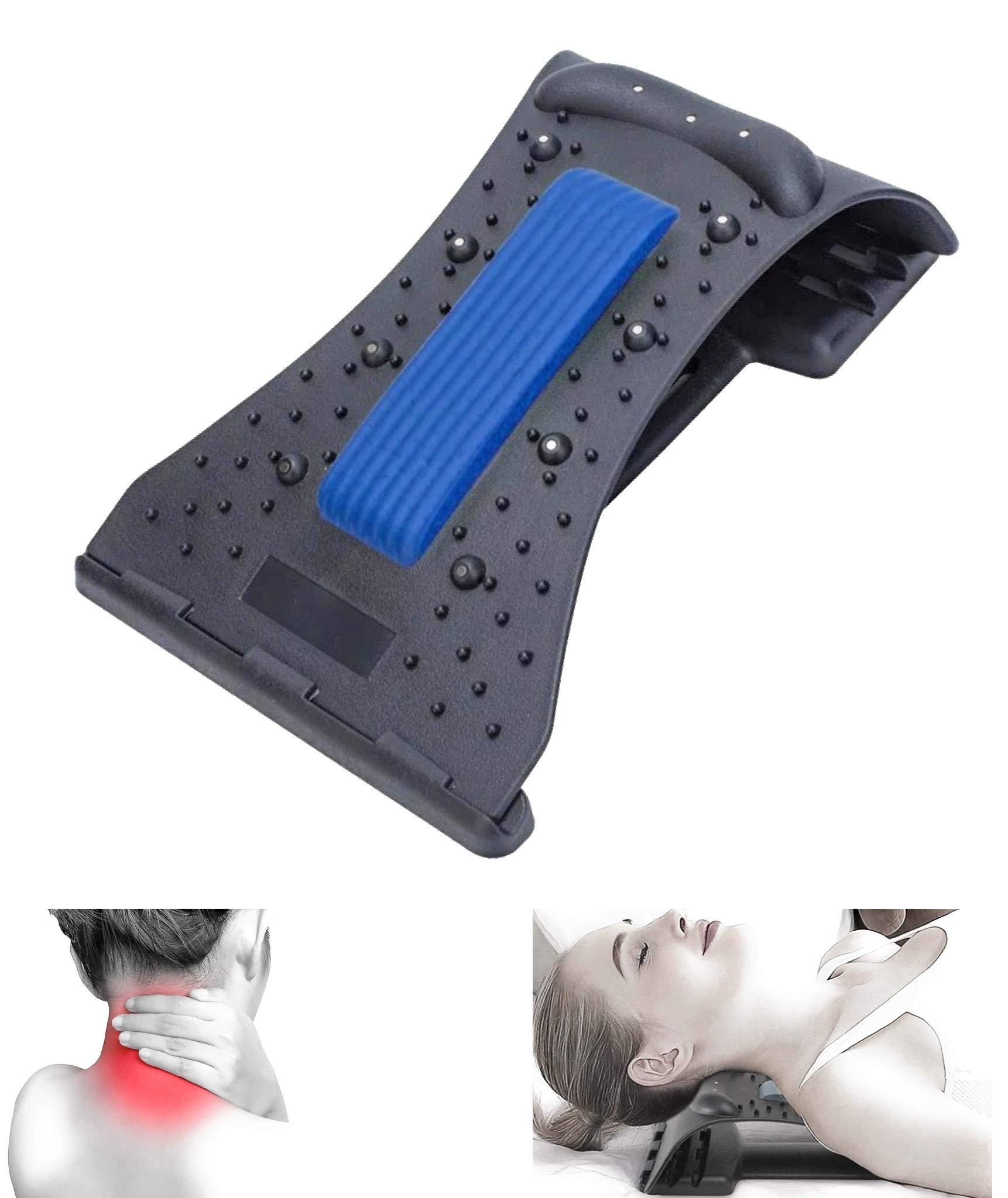 Lish Factory Neck Shoulder Massage Relaxer Neck Pillow Magic Back Massager Device Neck Support Blue