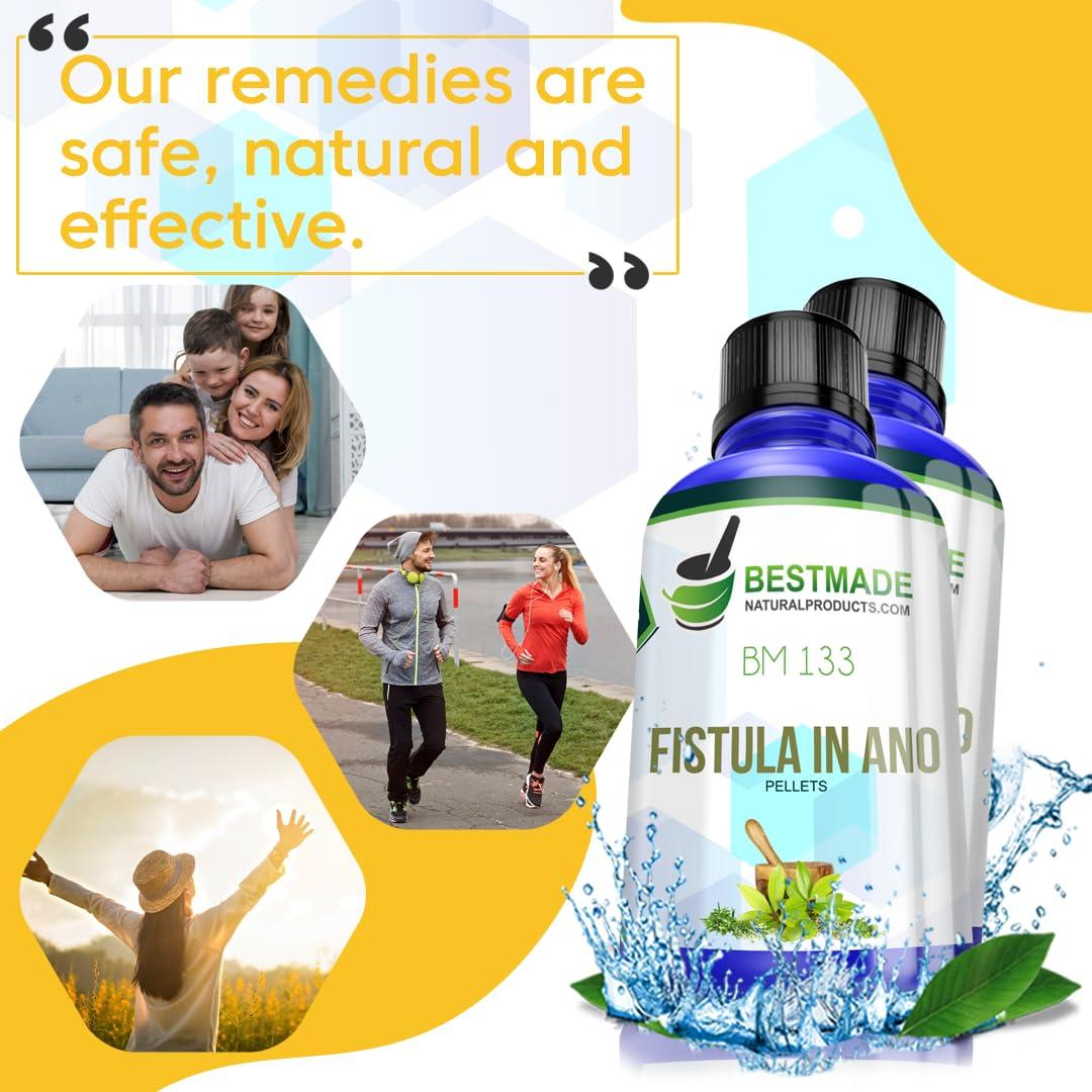 Bestmade Naturalproducts.com Fistula in Ano BM133 Pellets - Natural Remedy Discharge in Anus - Helps Normalize Bowel Movements & Relieve Throbbing Pains Drink with Water