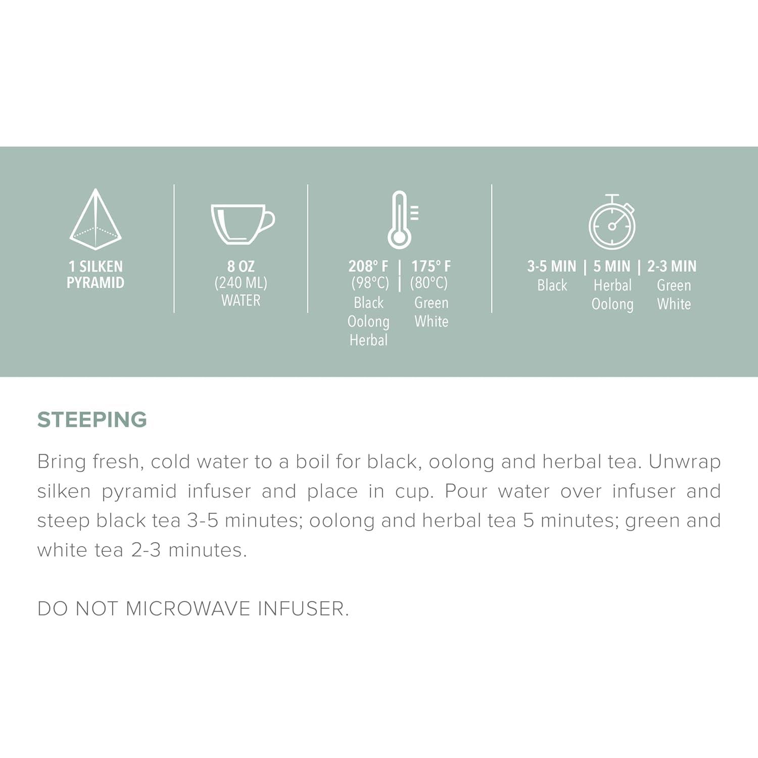 Teabloom Teabloom - World\'s Finest Pyramid Tea Collection, 24 Varieties of USDA Certified Organic Teas - Black Tea, Green Tea, White Tea, Oolong Tea, and Herbal Tea Blends