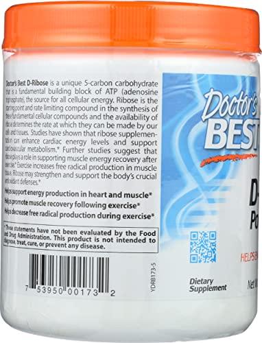 Doctor\'s BEST Doctors Best Best D-Ribose Powder with BioEnergy Ribose, Non-GMO, Vegan, 250 Grams (Pack of 1)